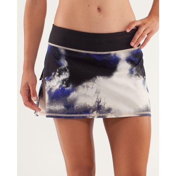 Lululemon Run Pace Setter Skort Milky Way Blue Pleated Tennis Pickleball Golf 10 - Picture 1 of 10